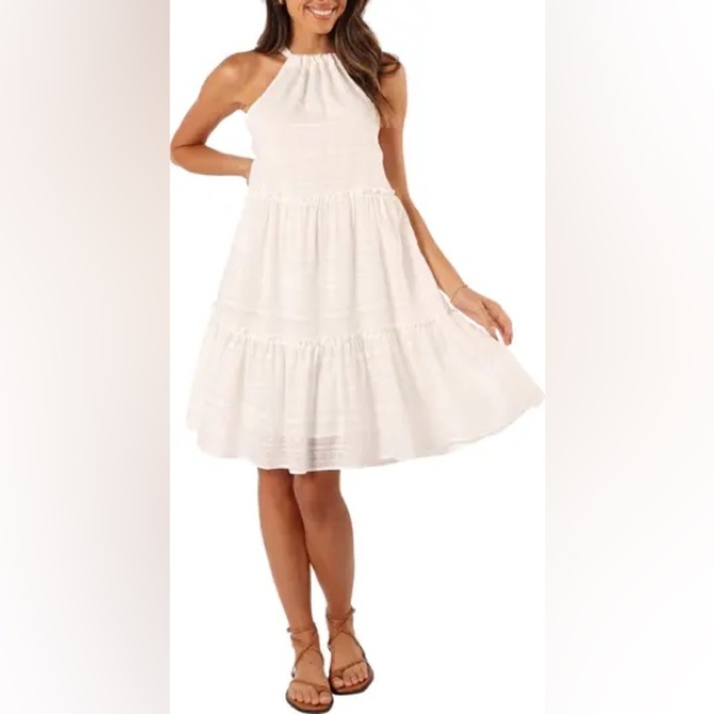 PETAL & PUP LINDE DRESS - WHITE SIZE 6 B3114